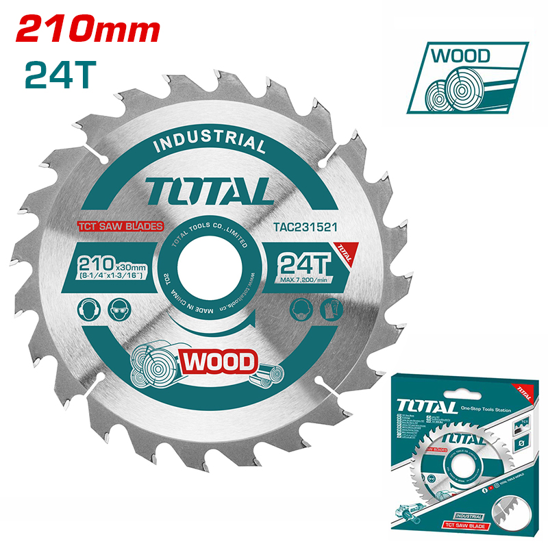 Lưỡi cưa gỗ TCT 24 răng 210mm Total TAC231521